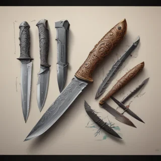 drawings of knives