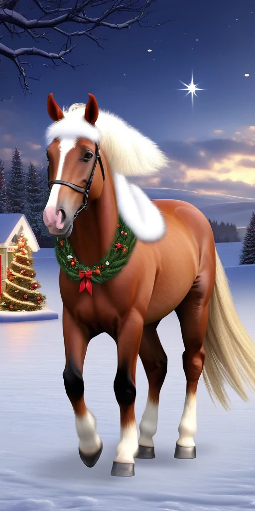 christmas horse wallpaper