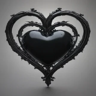 black heart transparent
