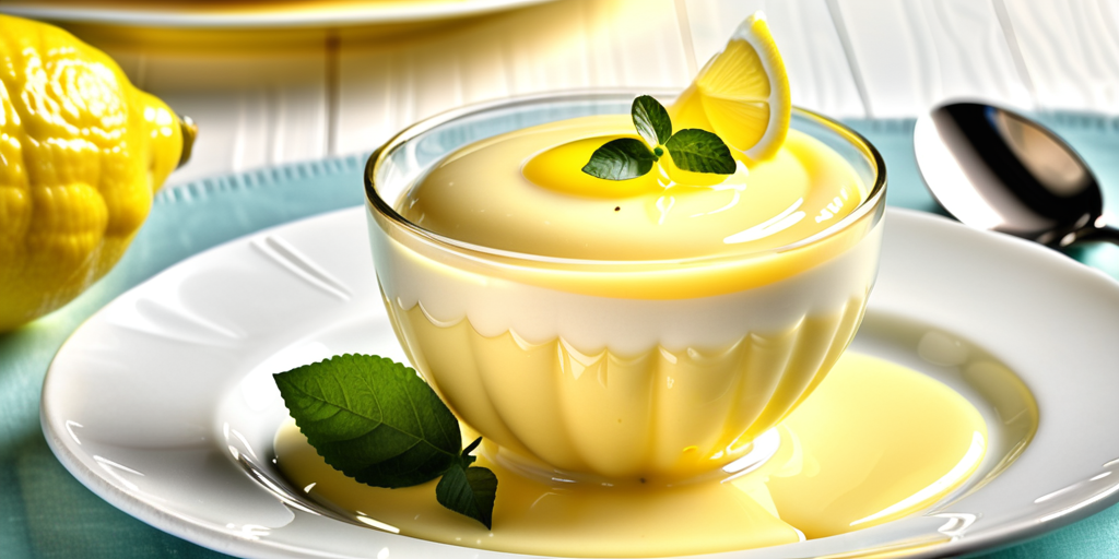 lemon posset in lemon shell