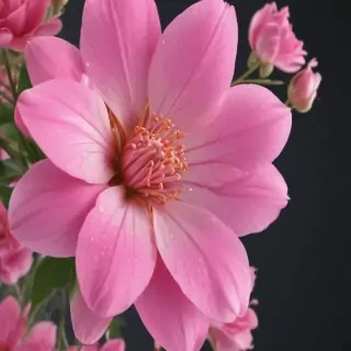 pink flower transparent background