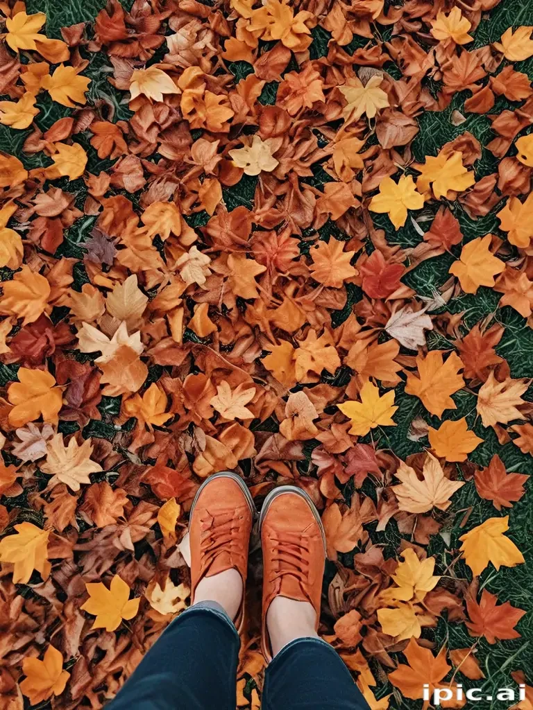 fall leaves aesthetic