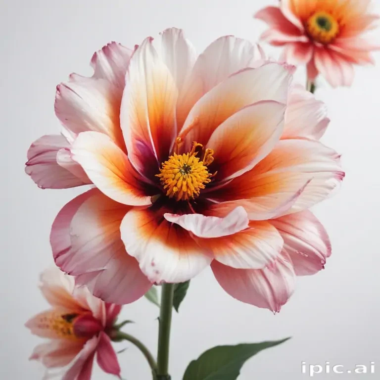 flower on white background