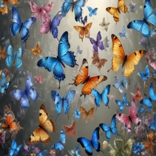butterflies transparent