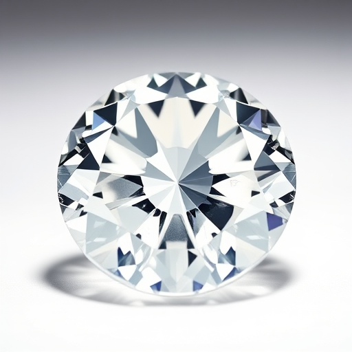 Generate a high-resolution image of a sparkling diamond with intricate facets, using a macro lens at f/2.8 aperture, ISO 100, 1/200 sec shutter speed, overhead lighting with a softbox, and a clean white background for maximum contrast.