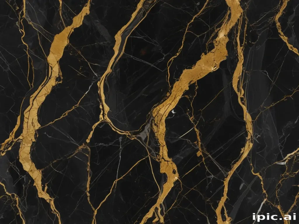 black and gold marble