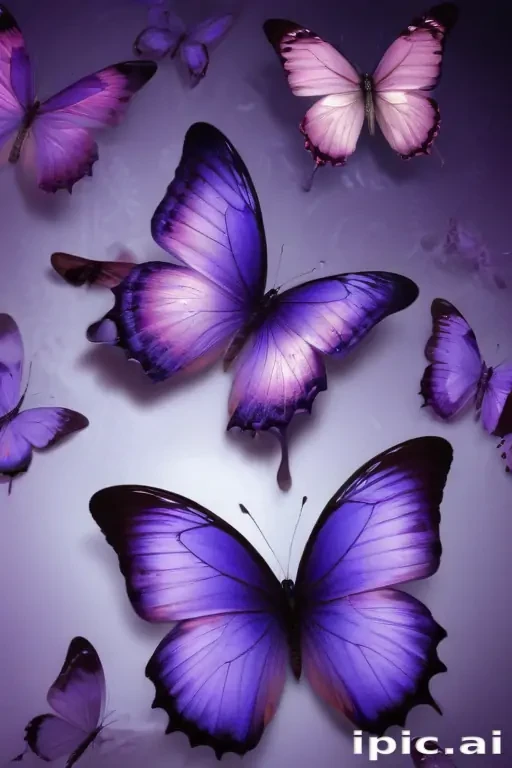 purple butterflies wallpaper