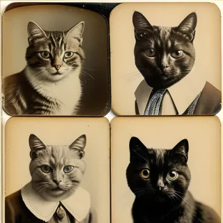 vintage cat images