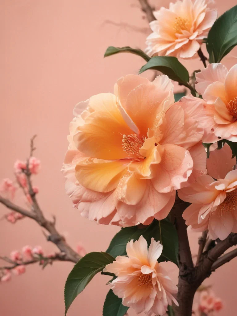 peach background aesthetic