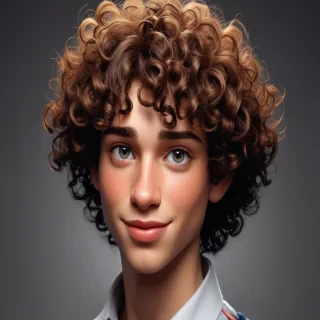 popular male cartoon characters with curly hair