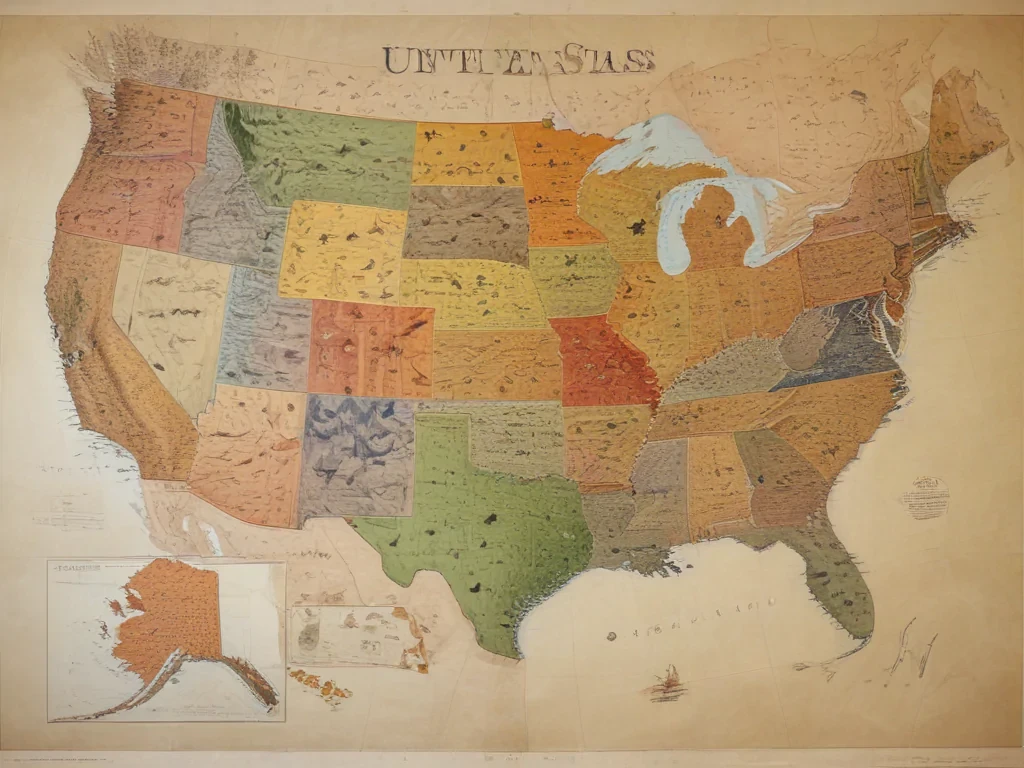 map united states