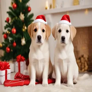 cute christmas dogs
