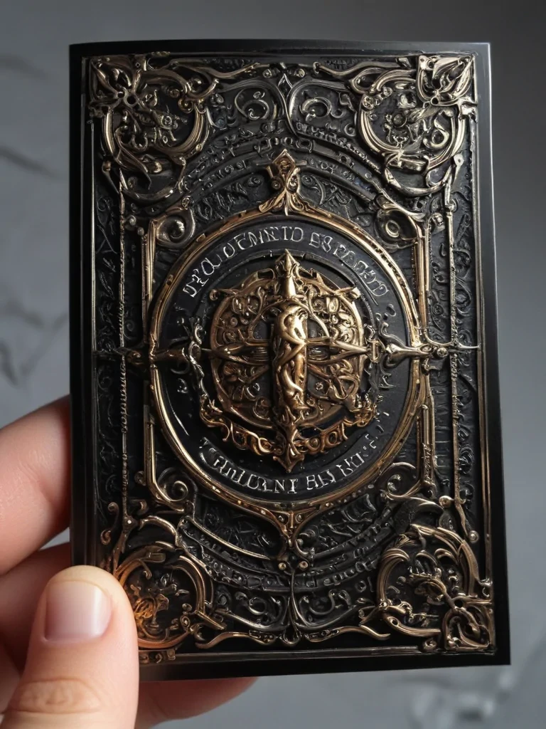 holding card