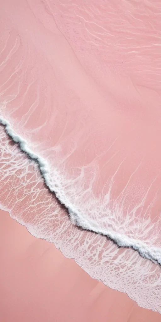 pastel pink beach wallpaper