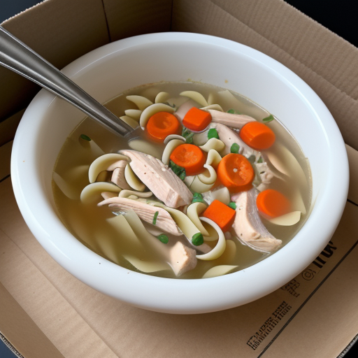 chicken noodle soup in a box