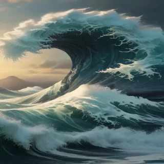 great wave wallpaper