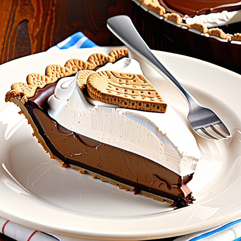 chocolate cream pie with graham cracker crust
