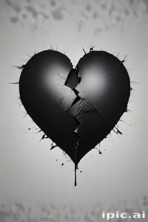 black broken heart
