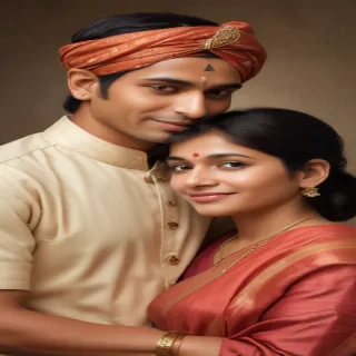indian son with mom