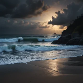 dark beach wallpaper
