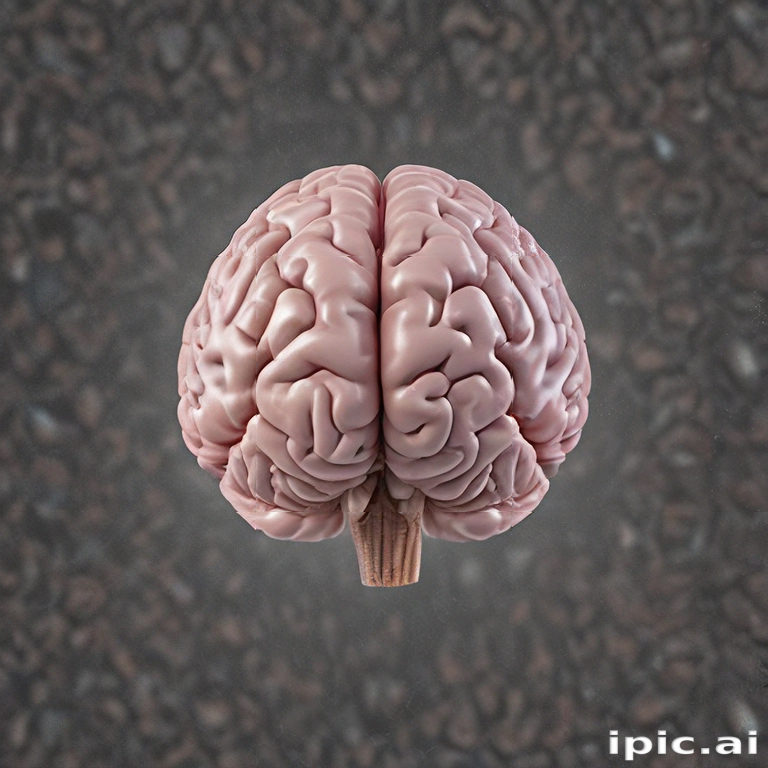 Intricate Details of a Human Brain Rendered in 3D Visualization