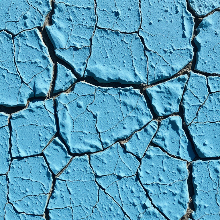 Create a highly detailed, high-resolution close-up image of a cracked blue wall texture, use a Canon EOS R5 camera with a 50mm lens, aperture set to f/8, ISO 100, and a shutter speed of 1/125 sec, natural light with soft shadows to enhance the texture and color depth.