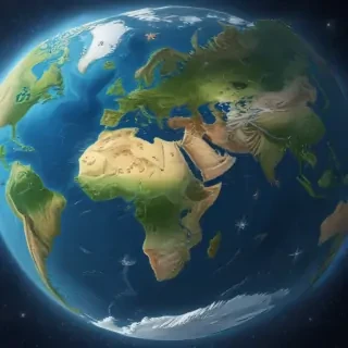 cartoon picture of the planet earth
