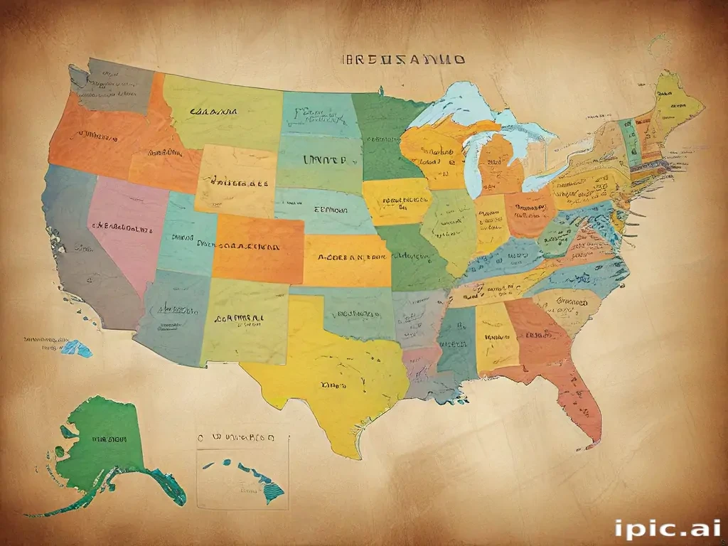 usa map states