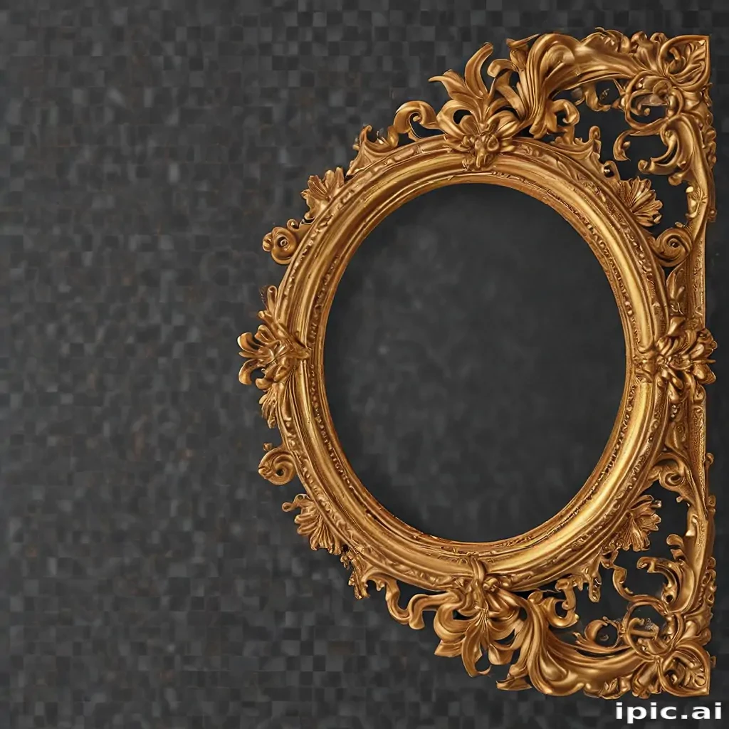 gold frame transparent background