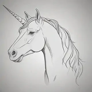 unicorn outline