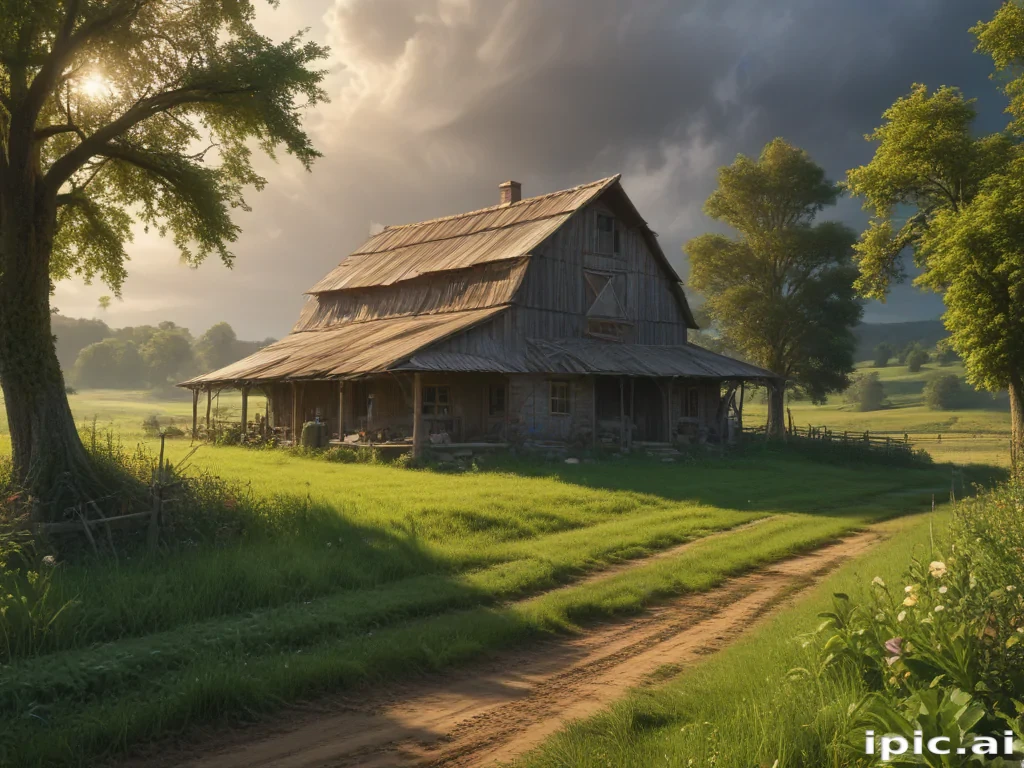 background of a farm