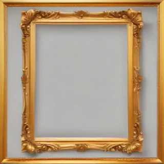 rectangle gold frame png