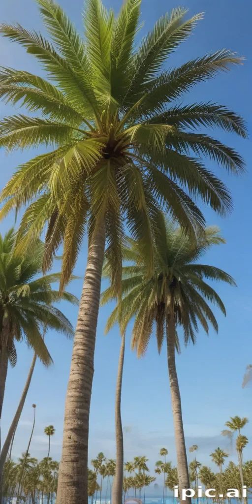 transparent palm trees