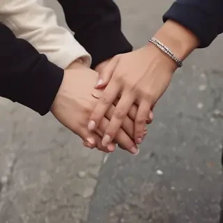 couple holding hands aesthetic