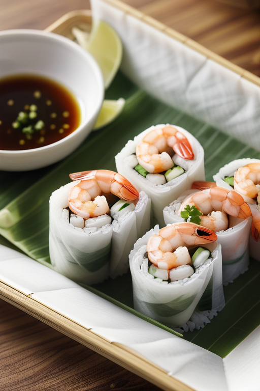 shrimp rolls with rice paper