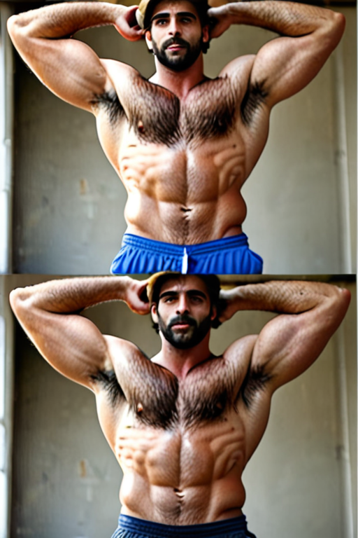 Male hairy Armpit