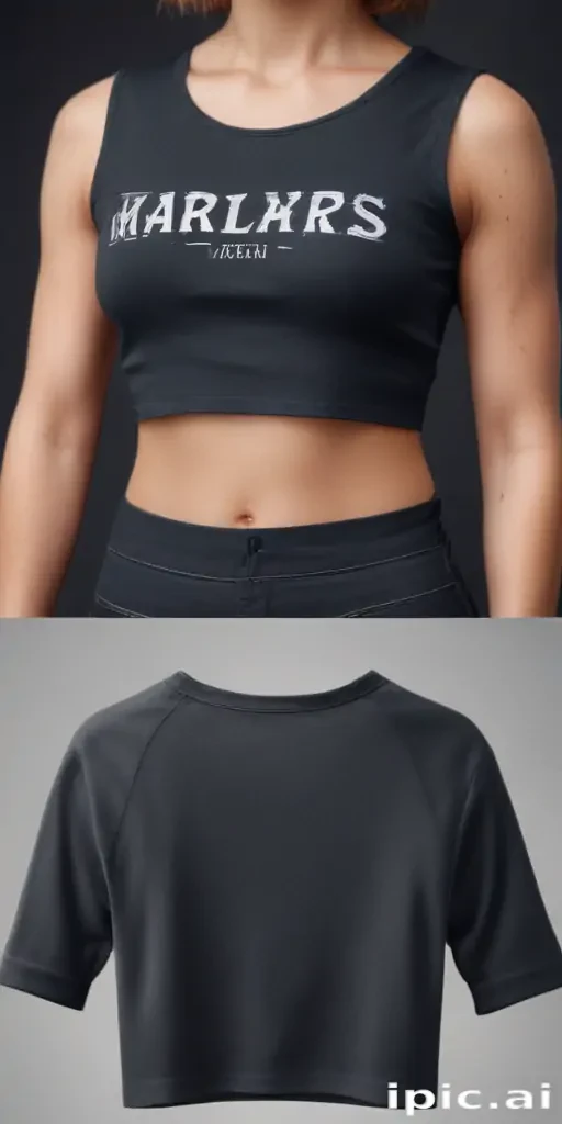 crop top shirt mockup
