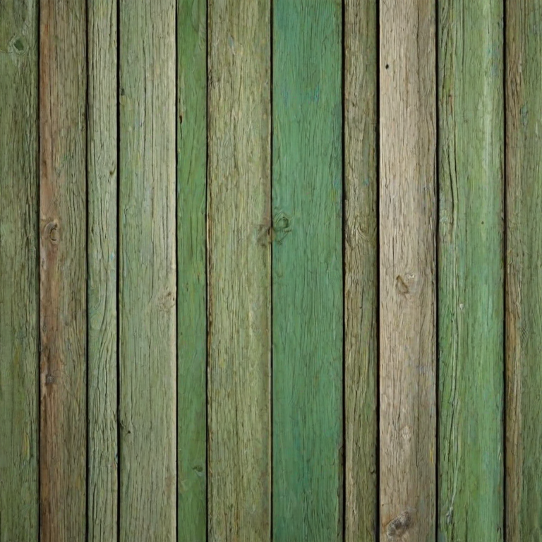 Create a textured background that resembles weathered wood planks in shades of green with a subtle vignette effect.