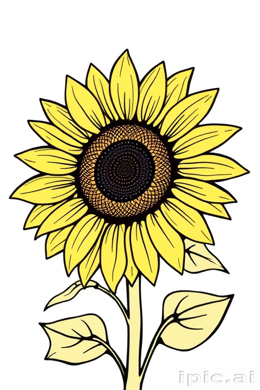 sunflower outline
