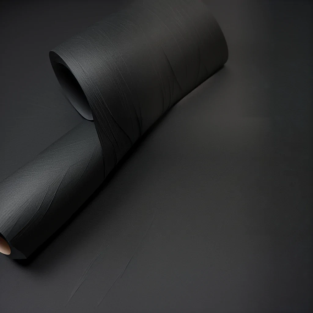 crinkled black paper