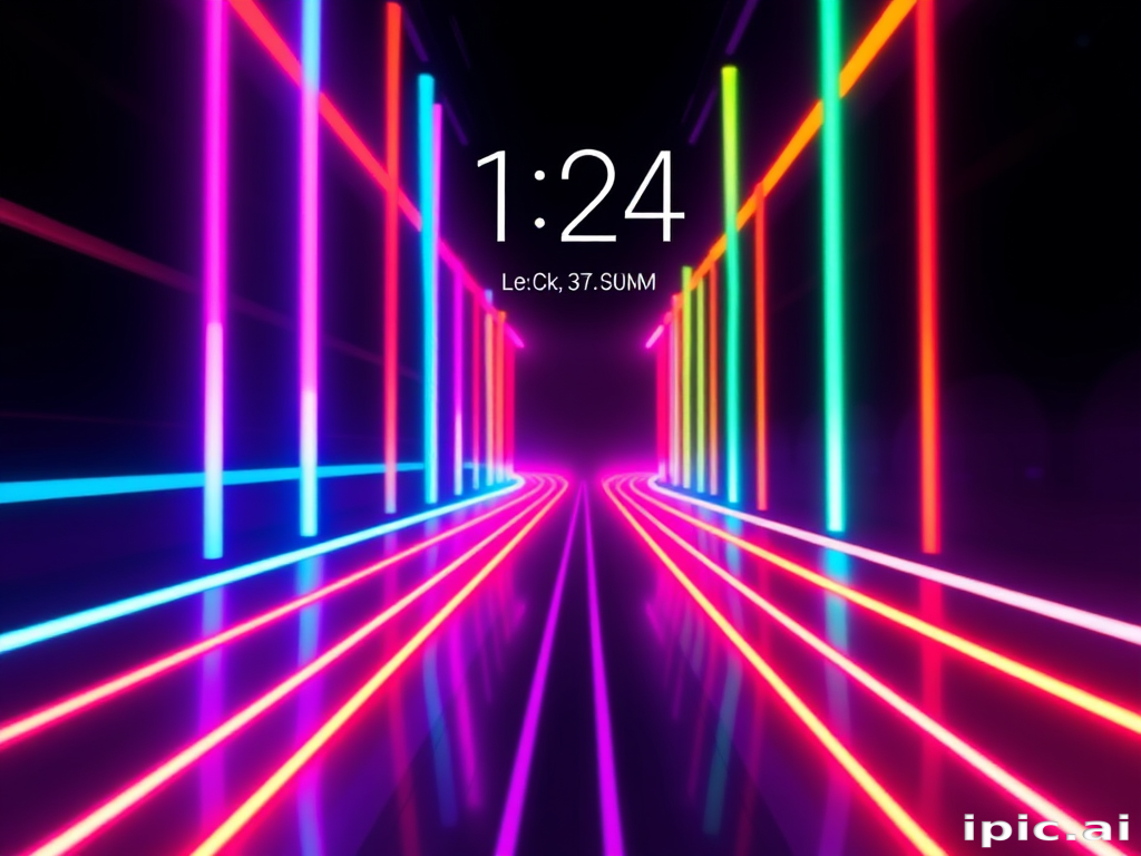 lock screen neon wallpaper iphone