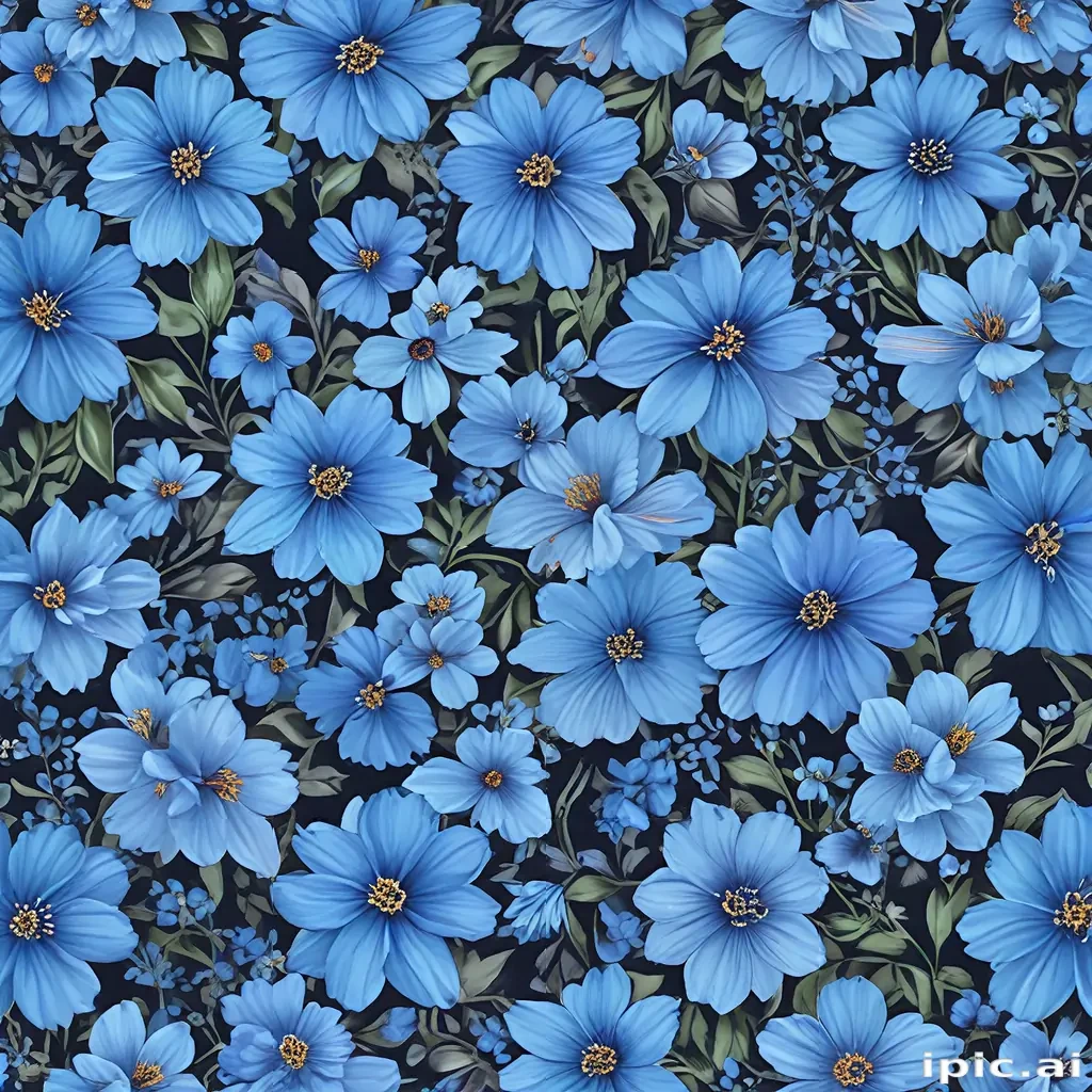 blue flowers background