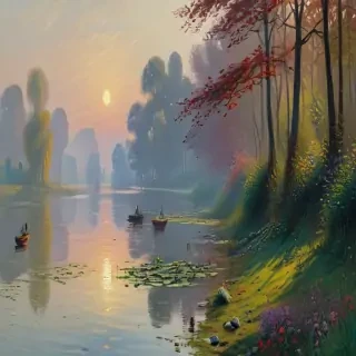 monet painting wallpaper