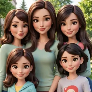 brunette cartoon characters