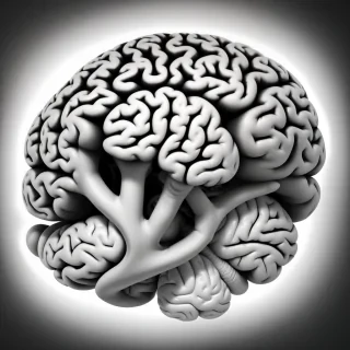 brain black and white
