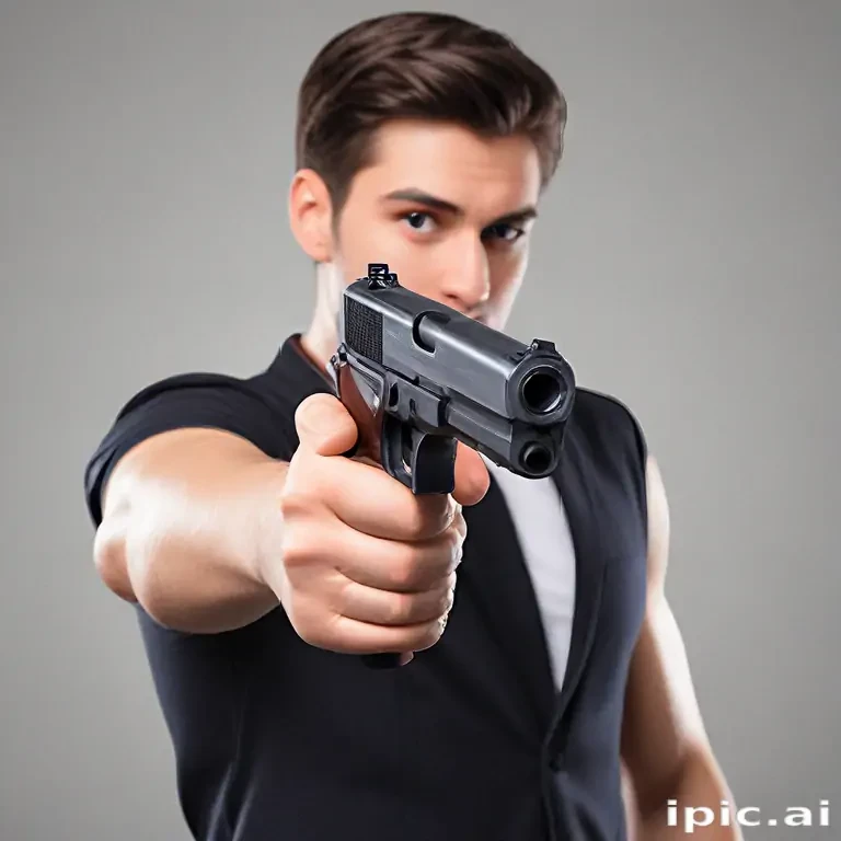 holding gun png