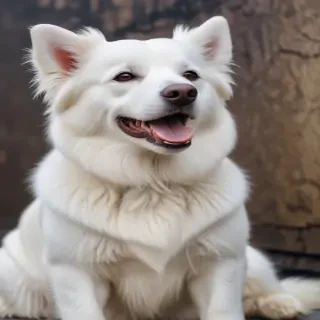 white dog