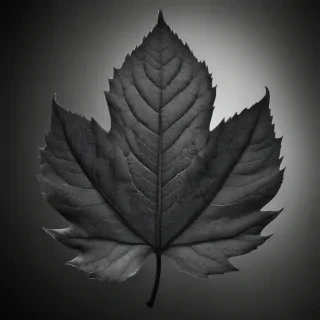 leaf images black and white