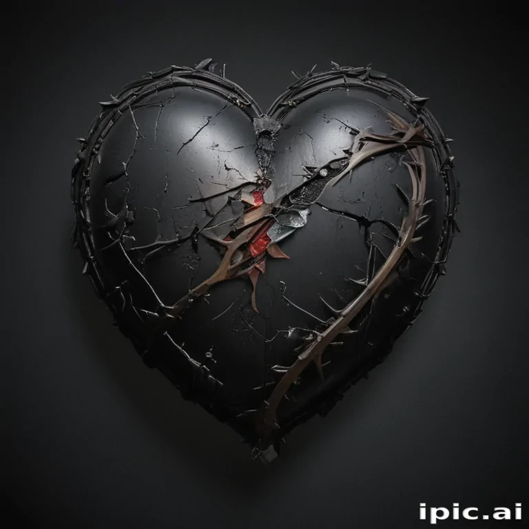 broken heart black