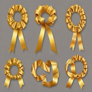 gold ribbon clipart